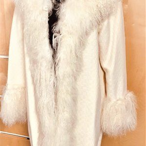 Donatella Winter Coat with detachable fax fur full length collar